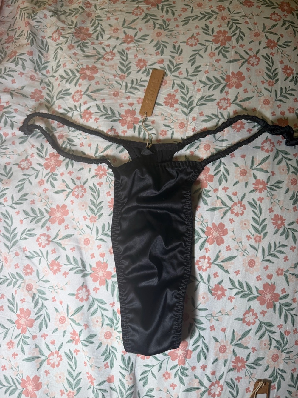 Skims size 3X onyx romance black thin line thong panty PN-STT-1450  new